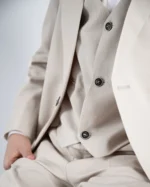 Svetlo bež odelo za bebe i dečake - Slika 3