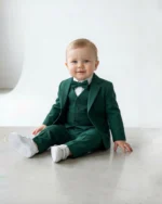 Tamno zeleno odelo za bebe i dečake - Slika 3