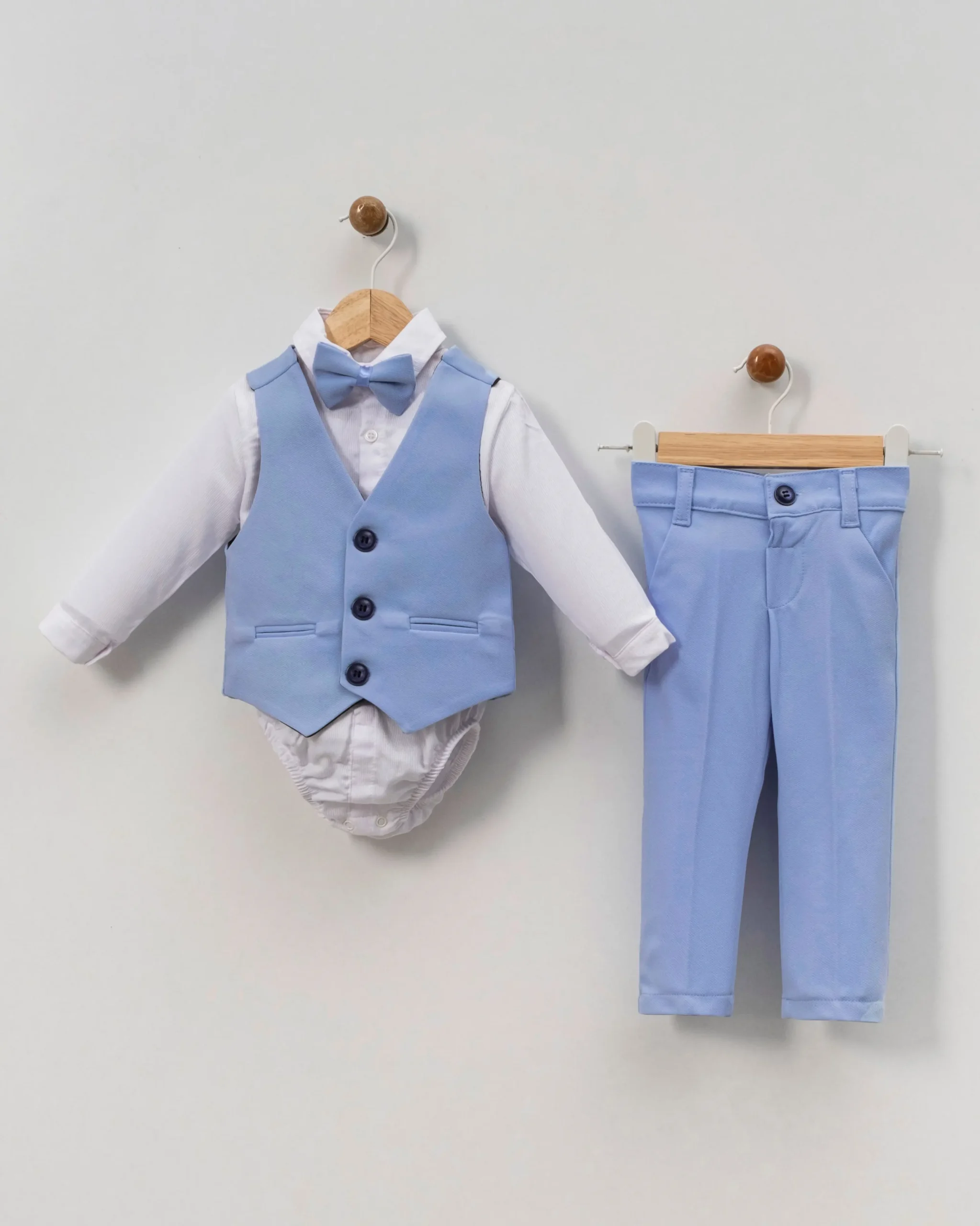 Tamno plavi bebi komplet sa prslukom