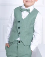 Zeleni komplet sa kosim kopčanjem - Slika 2