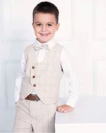 Bež komplet sa kosim kopčanjem - Slika 2