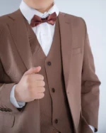 Braon odelo za dečake - Slika 3