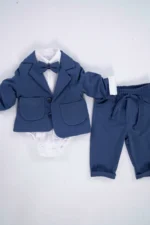 Svetlo teget/indigo bebi odelo bez prsluka - Slika 2
