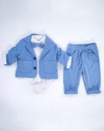 Plavo bebi odelo bez prsluka - Slika 3