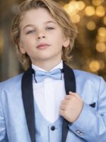 Svetlo plavo tuxedo odelo za dečake - Slika 2