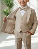 Bež odelo na PRUGE za bebe i dečake - Slika 2