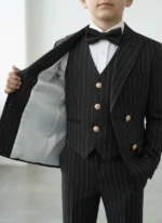 Crno odelo na PRUGE za bebe i dečake - Slika 2