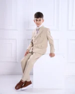 Bež odelo na PRUGE za bebe i dečake - Slika 2