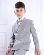 Sivo odelo na pruge za bebe i dečake - Slika 2