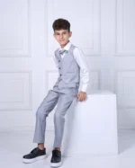 Sivi komplet sa prlsukom (koso kopčanje) - Slika 2