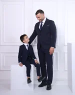 Teget muško trodelno odelo - Slika 3