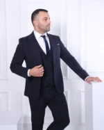 Teget muško trodelno odelo - Slika 2