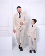 Bež muško trodelno odelo - Slika 2