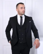 Crno muško trodelno odelo - Slika 2