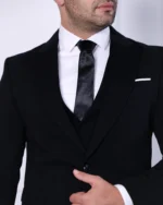 Crno muško trodelno odelo - Slika 4
